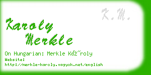 karoly merkle business card